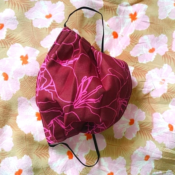Acacia Neon Paradise custom cloth face mask swimwear kapa purple pink hi… - Picture 2 of 6